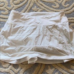 White lululemon tennis skirt